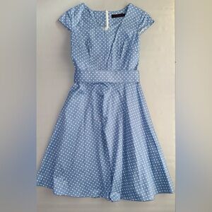 S Blue Polka Dot Dress